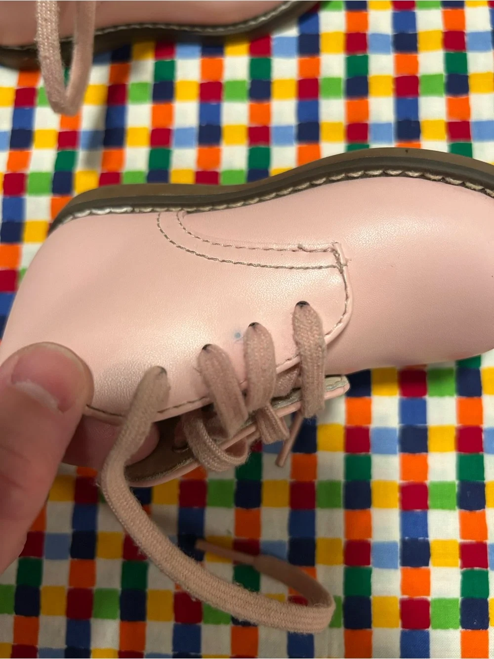 Footmates Pink Kids Lace-Up Casual Shoes 4.5